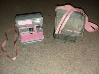 Polaroid Cool Cam With Bag Pink Gray Vintage