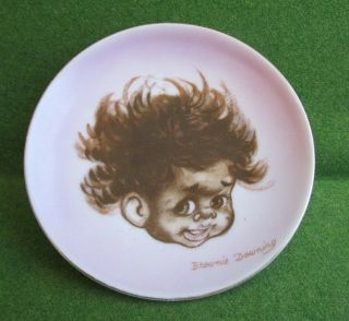 Vintage Brownie Downing Signed Miniature Wall Plaque