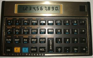 Hp 12c Scientific Calculator W/leather Case