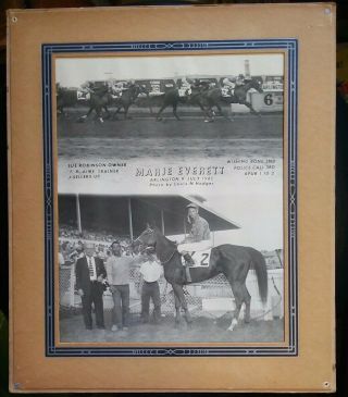 1st Place July 9,  1960 Horse & Jockey Johnny Sellers In Arlington Downs Texas