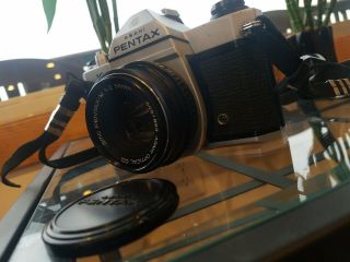 Pristine Asahi Pentax K1000 35mm Slr Vtg Camera With Smc Pentax - M 1:2 50mm Lens