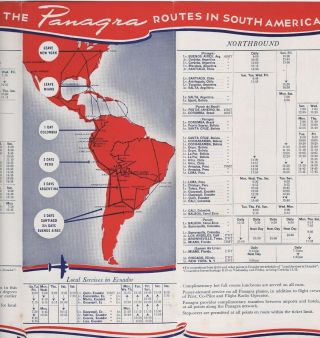 PANAGRA Pan American Grace Airways Timetable 22 April 1942 3