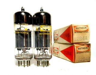 Matched Pair Raytheon Japan 12b4a Nos Nib Triode Tubes Plate Mapletree Amp