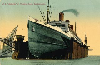 Set Of 8 White Star Line Majestic Liner Postcards