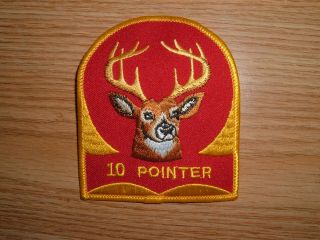 Vintage 10 Point Deer Hunting Trophy Patch Buck Nos