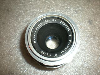 Meyer - Optik Gorlitz Primotar E 3.  5/50 Lens Asis Worn Out