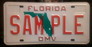 Florida State Sample License Plate Sam Ple Dmv Fl