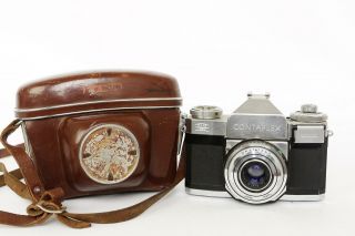Zeiss Ikon Contaflex Camera With Tessar 45mm 1:2.  8 Lens