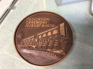 Vintage Brass Dedication Coin Disc Ontario Motor Speedway California 8/9/1970