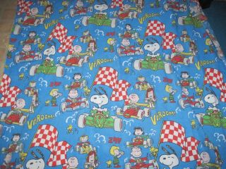 Vintage Snoopy / Peanuts Nascar - Race Car Twin Fitted Sheet