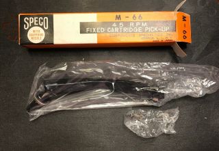 Speco 45 Rpm Fixed Cartridge Phono Pick Up Tone Arm M - 66 Old Stock Nib
