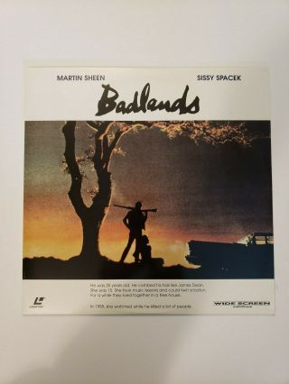 Badlands Widescreen Laserdisc_martin Sheen_rare Version