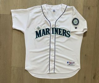 Seattle Mariners Authentic Jr Russel Athletic Jersey Mlb Sz 52 Griffey
