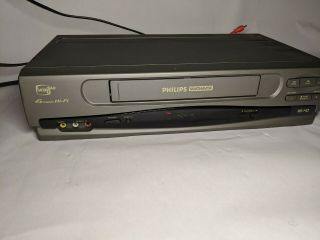 Philips Magnavox Vrz263at21 Vhs Vcr Plus,  Player With Rca Cables