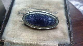 Sterling Silver Vintage Enamely Brooch
