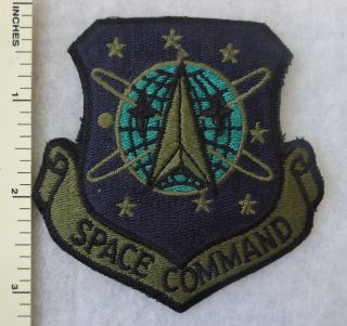 Space Command Us Air Force Patch Subdued Usaf Vintage