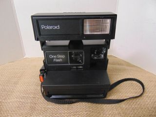 Vtg Polaroid One Step Flash Instant Camera Uses 600 Film