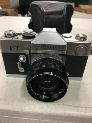 Vintage Petri Ft Camera With 1:18 F=55mm Lens