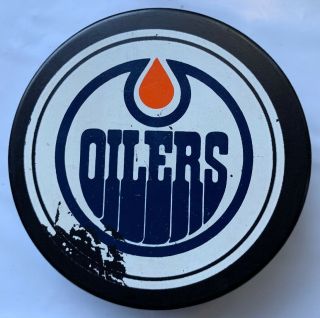 Edmonton Oilers General Tire Nhl Hockey Puck Made In Canada