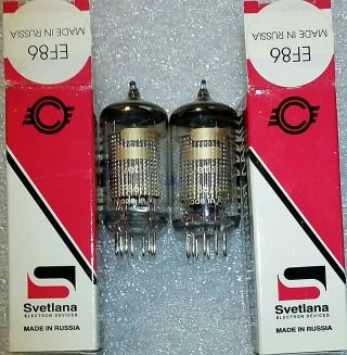 Matched Pair Svetlana Ef86/6j32 (6267) Vacuum Tubes,  Tv - 7d 150