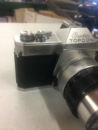 Vintage Beseler Topcon Unirex Camera W/ UV Topcor 1:4 F=100mm 3