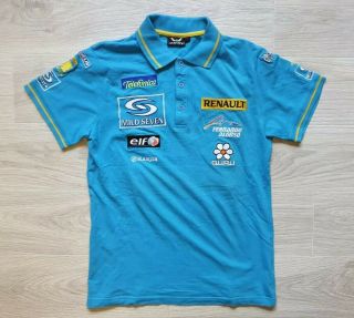Renault Fernando Alonso Daring Mild Seven Formula One F1 Men Polo T Shirt Sz S