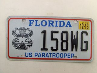 Florida Us Paratrooper License Plate