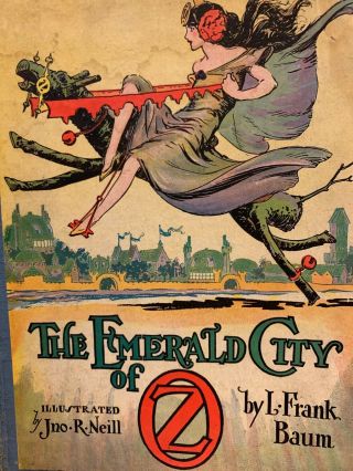 Vintage Wizard Of Oz Book " The Emerald City Of Oz " By L.  Frank Baum