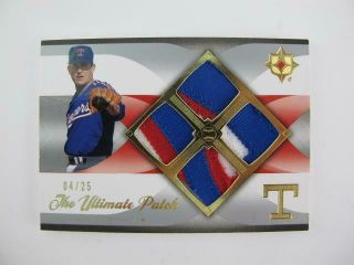 2007 Upper Deck 4/25 Ultimate Patch Nolan Ryan Up - Nr Game 4 Jersey Quad Card
