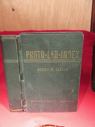 Vintage Photo - Lab - Index Henry M.  Lester Morgan Publishers Book