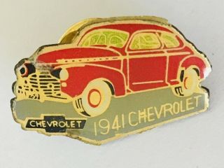 1941 Chevrolet Red Classic Sports Car Automobile Pin Badge Vintage (n5)