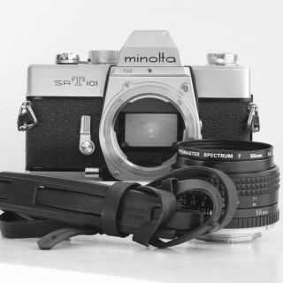 35 Film Camera Minolta SRT - 101 With 50 /1.  7 Lens 2