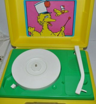 BIG BIRD Sesame Street RECORD PLAYER / TURNTABLE DAYLIN 1980s 3