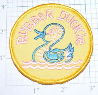 Rubber Duckie Cute Funny Iron - On Vintage Embroidered Clothing Patch Applique Fun