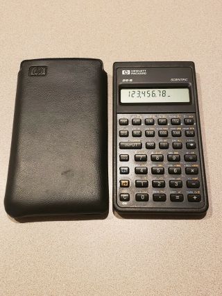 Vintage 1987 Hp Hewlett Packard 20s Scientific Calculator & Case
