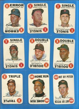 1968 Topps Baseball Game Cards Complete Set W/ Mantle - Aaron - Clements - Mays