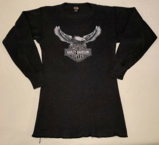 Vtg 1997 Black Harley - Davidson Long Sleeve,  Long Underwear St.  Paul,  Mn