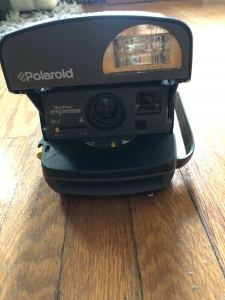 Vintage Polaroid One Step Express Green 600 Instant Film Camera Broken Strap