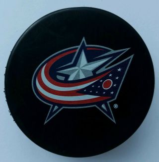Columbus Blue Jackets Nhl Inglasco Official Hockey Puck Made In Slovakia