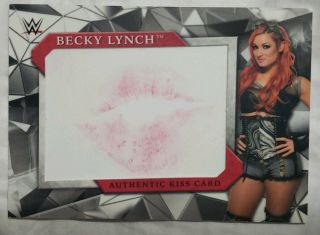 2017 Topps Wwe Road To Wrestlemania Becky Lynch Authentic Kiss Card /58 The Man