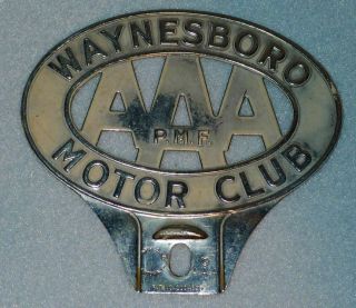 Vintage Waynesboro License Plate Topper,  Auto,  Car,  Pa,  Va,  Tn,  Ga,  Ms ? Old