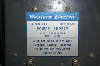 Western Electric J87281A - 1 L1 Power Supply For Tube Amp 2104B Transformer 2