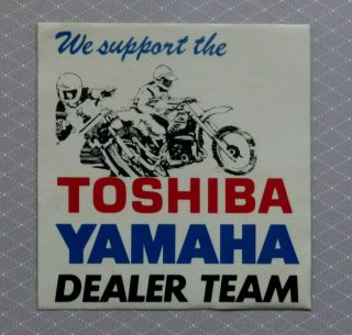 Yamaha Dealer Team.  Vintage 1980,  S Motorbike Racing Sticker