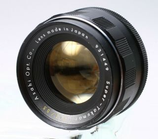 Asahi Pentax - Takumar 55mm F/2 M42 Screw Mount Lens No.  931449