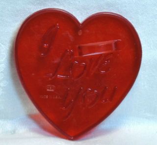 Hrm Vintage Red Plastic Cookie Cutter - I Love You Heart Valentines Day Wedding