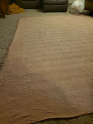 Vintage Chenille Bed Spread Wavy Fringe Full Size