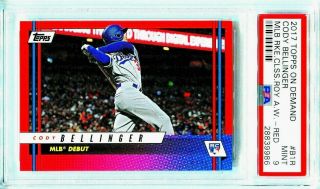2017 Topps On Demand Cody Bellinger Rookie Class Roy B1r Red 15/25 Psa 9 Pop 1