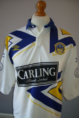 Small Leeds R.  L.  F.  C.  Vintage Umbro Away Jersey Made In England