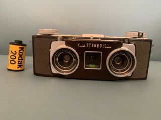 Vintage Kodak Stereo Camera 35mm F/3.  5 Double Shuttr Anaston Lens