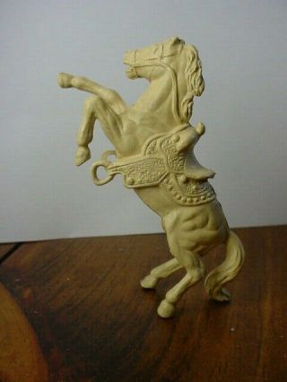 Vintage Marx Rearing Horse W/saddle Tan Ben - Hur Fort Apache Playset